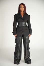 Juliette Black Faux Leather Corset Belt Apparel & Accessories Ellaé Lisqué