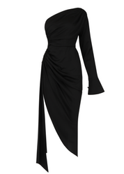 Everything Exclusive Black Satin Dress Clothing Ellaé Lisqué