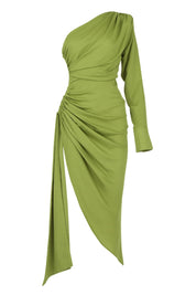 Everything Exclusive Green Satin Dress Clothing Ellaé Lisqué