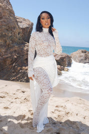 Fall in Love White Lace Catsuit Clothing Ellaé Lisqué