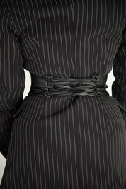 Juliette Black Faux Leather Corset Belt Apparel & Accessories Ellaé Lisqué