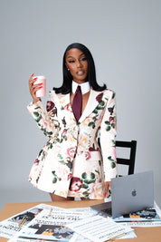 Rhea Floral Blazer Dress Clothing Ellaé Lisqué