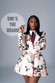 Rhea Floral Blazer Dress Clothing Ellaé Lisqué