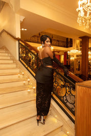 Heartbreaker Black Lace Corset Dress Clothing Ellaé Lisqué
