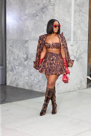 Dreya Leopard Print Blazer Jacket