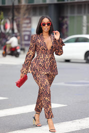 Dreya Leopard Print Trouser Pants