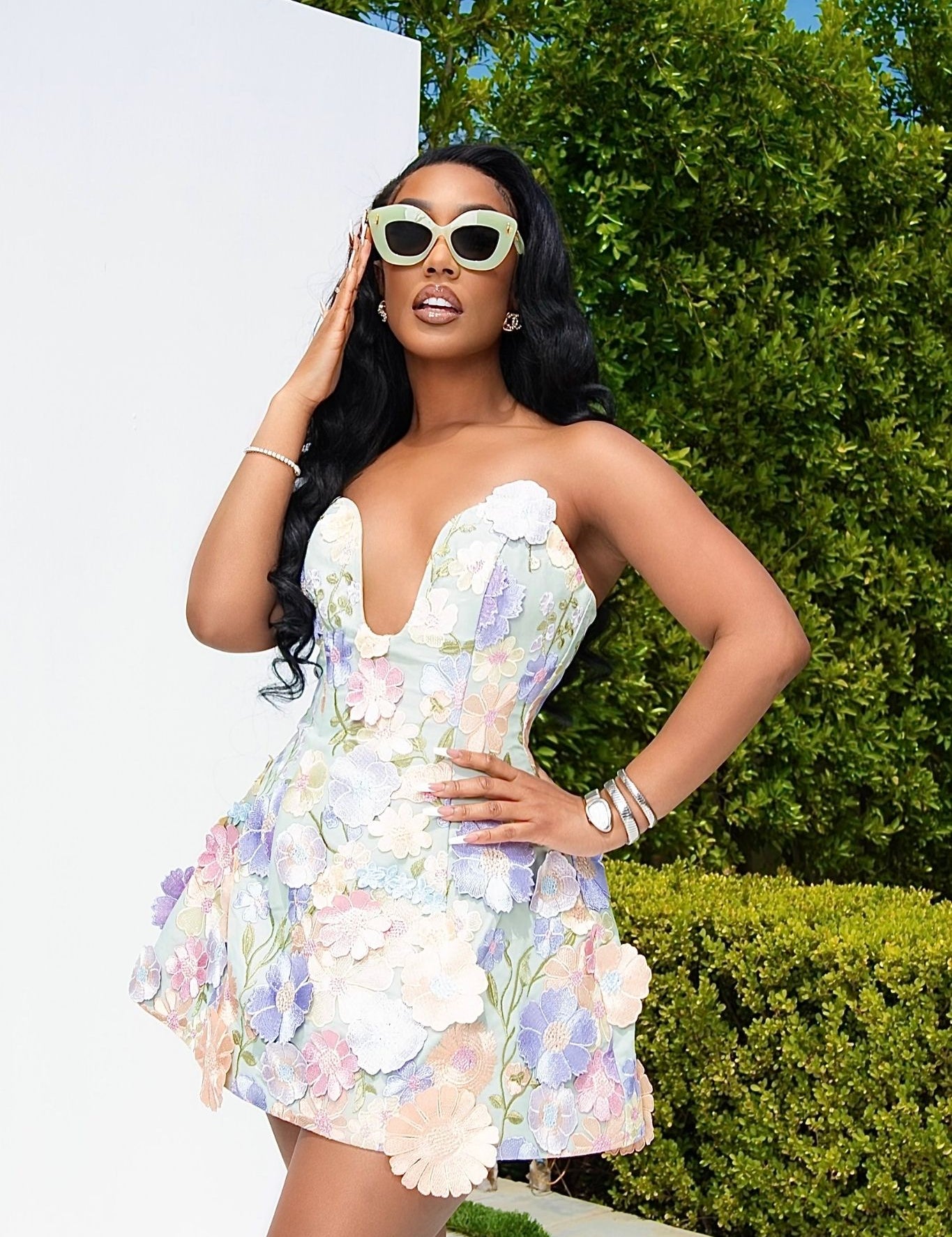 Azalea Pastel Floral Corset Dress Clothing Ellaé Lisqué