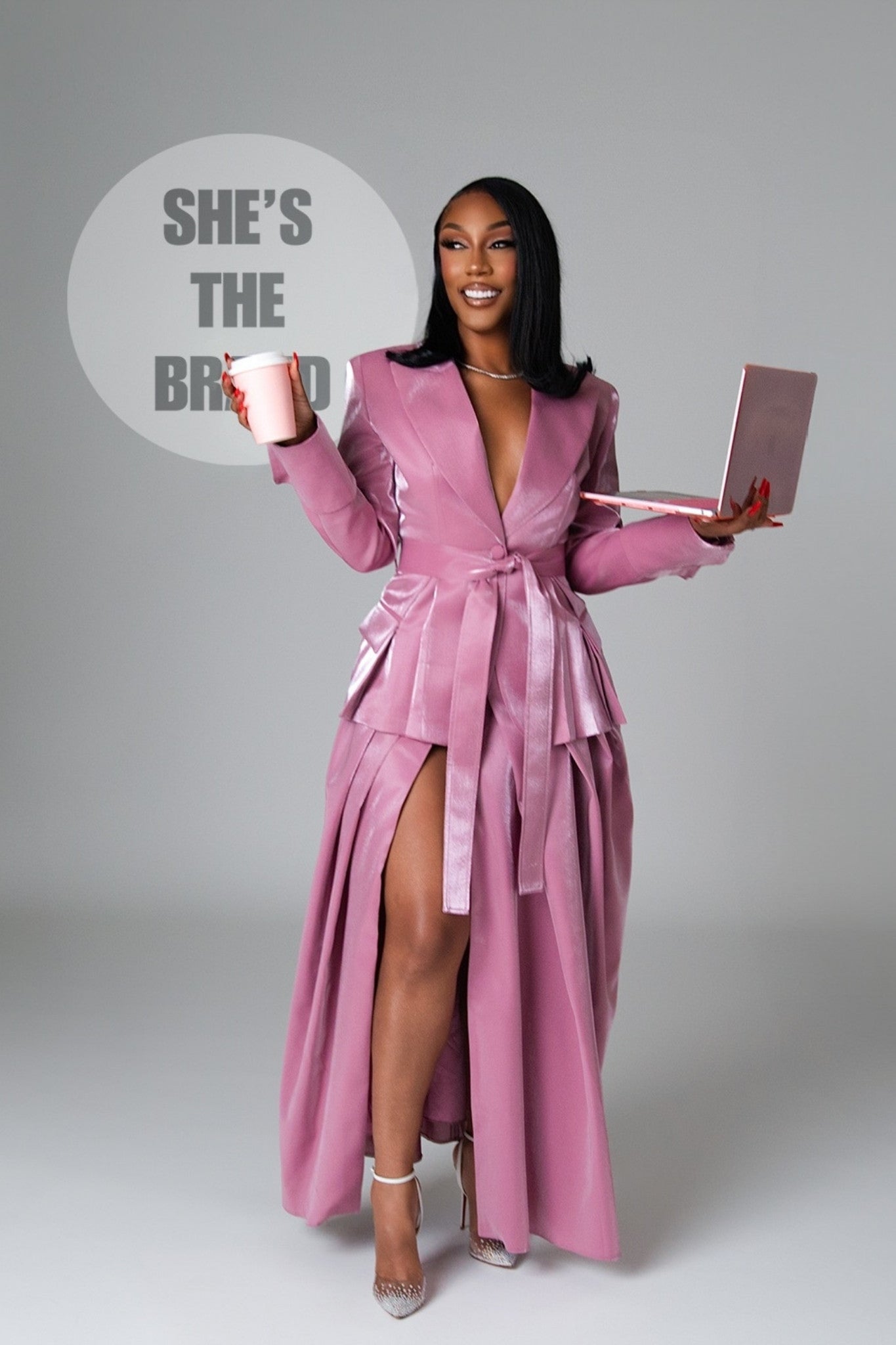 Iris Pink Skirt Suit Clothing Ellaé Lisqué