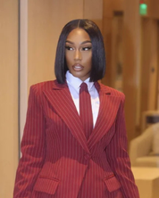 Velora Burgundy Pinstripe Tie Clothing Ellaé Lisqué