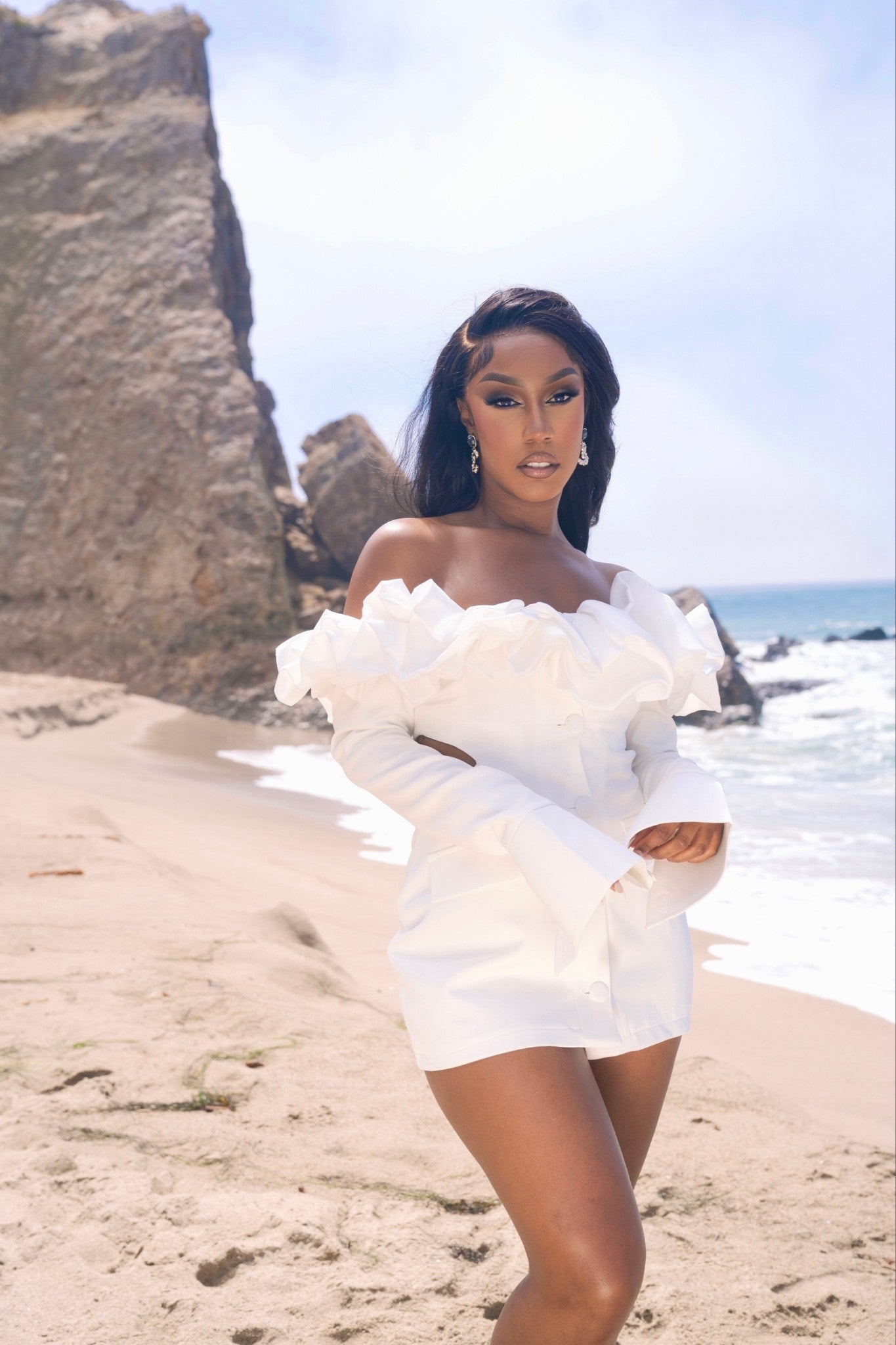 Crush on Me White Blazer Dress Clothing Ellaé Lisqué