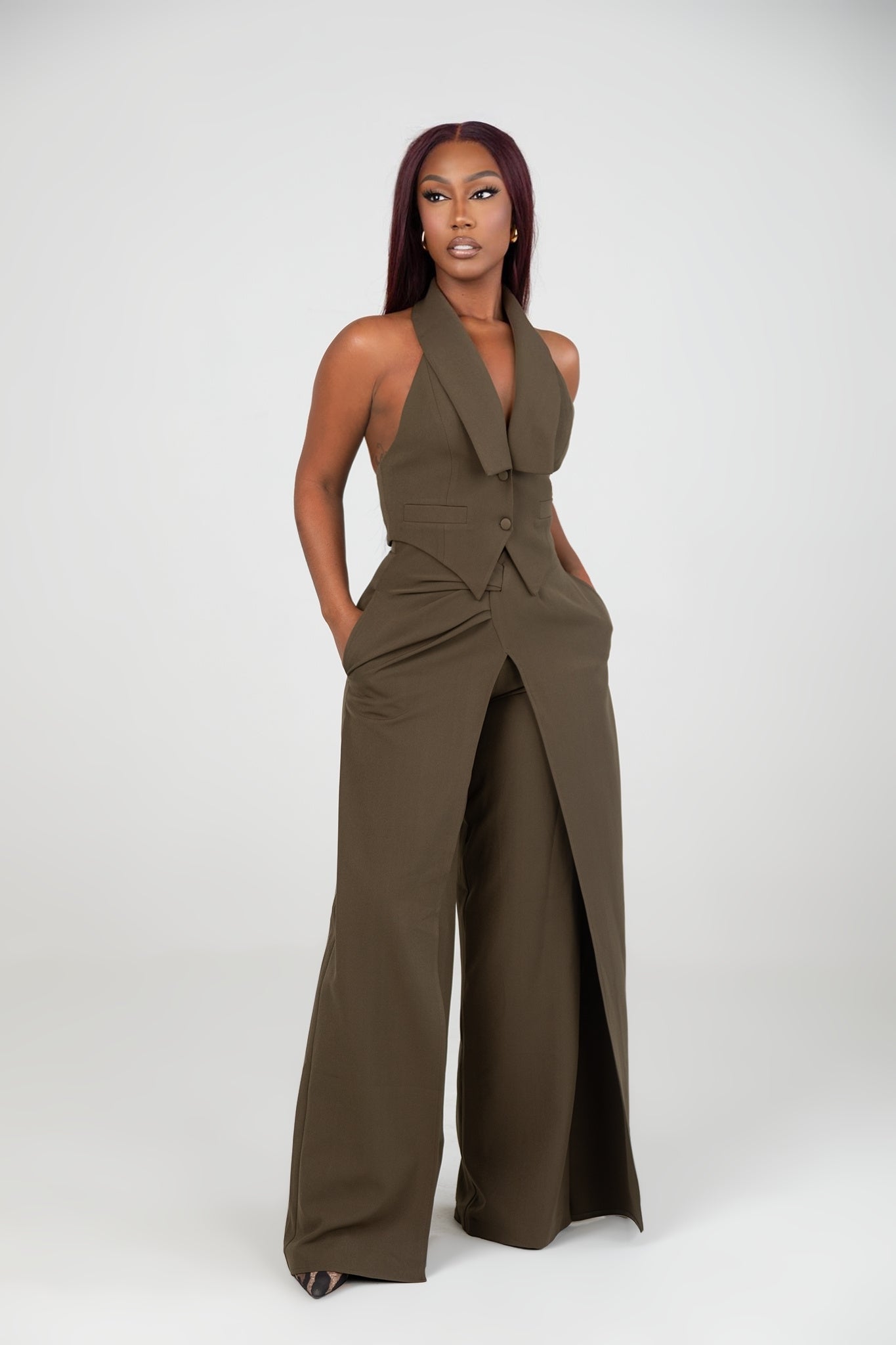 Olive Timeless Moment Pants | S | Ellae Lisque - Perfect Lace Pants for Business Meetings | Affordable Luxury Pants Olive Timeless Moment Pants | S | Ellae Lisque - Perfect Lace Pants for Business Meetings | Affordable Luxury Pants