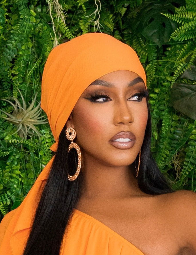 Glam Vacay Orange Scarf Apparel & Accessories Ellaé Lisqué