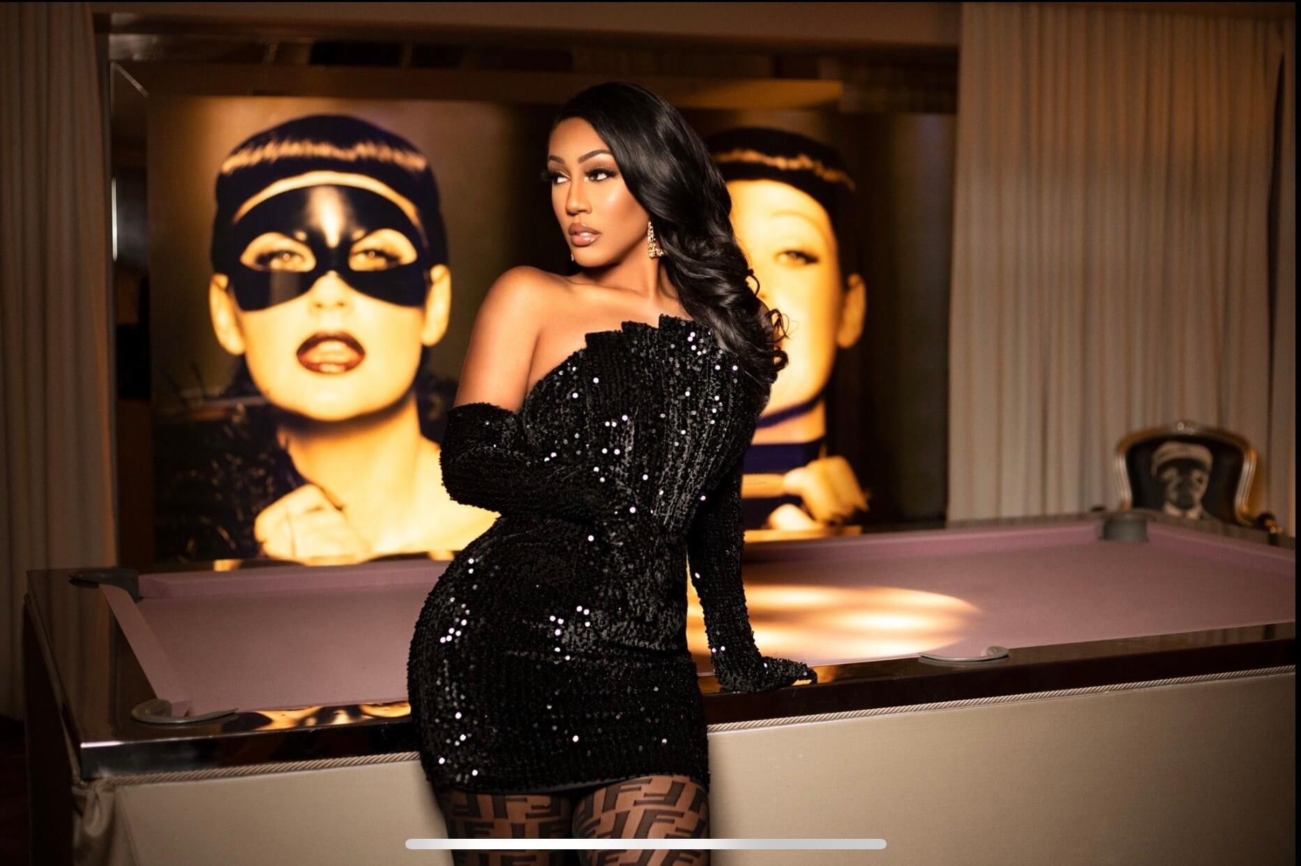 Hourglass Black Sequin Dress Clothing Ellaé Lisqué