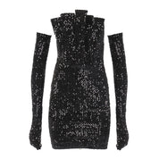 Hourglass Black Sequin Dress Clothing Ellaé Lisqué