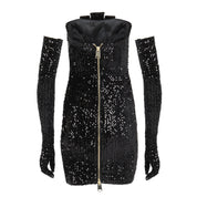 Hourglass Black Sequin Dress Clothing Ellaé Lisqué