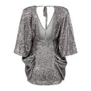 Center of Attention - Charcoal Silver Dress