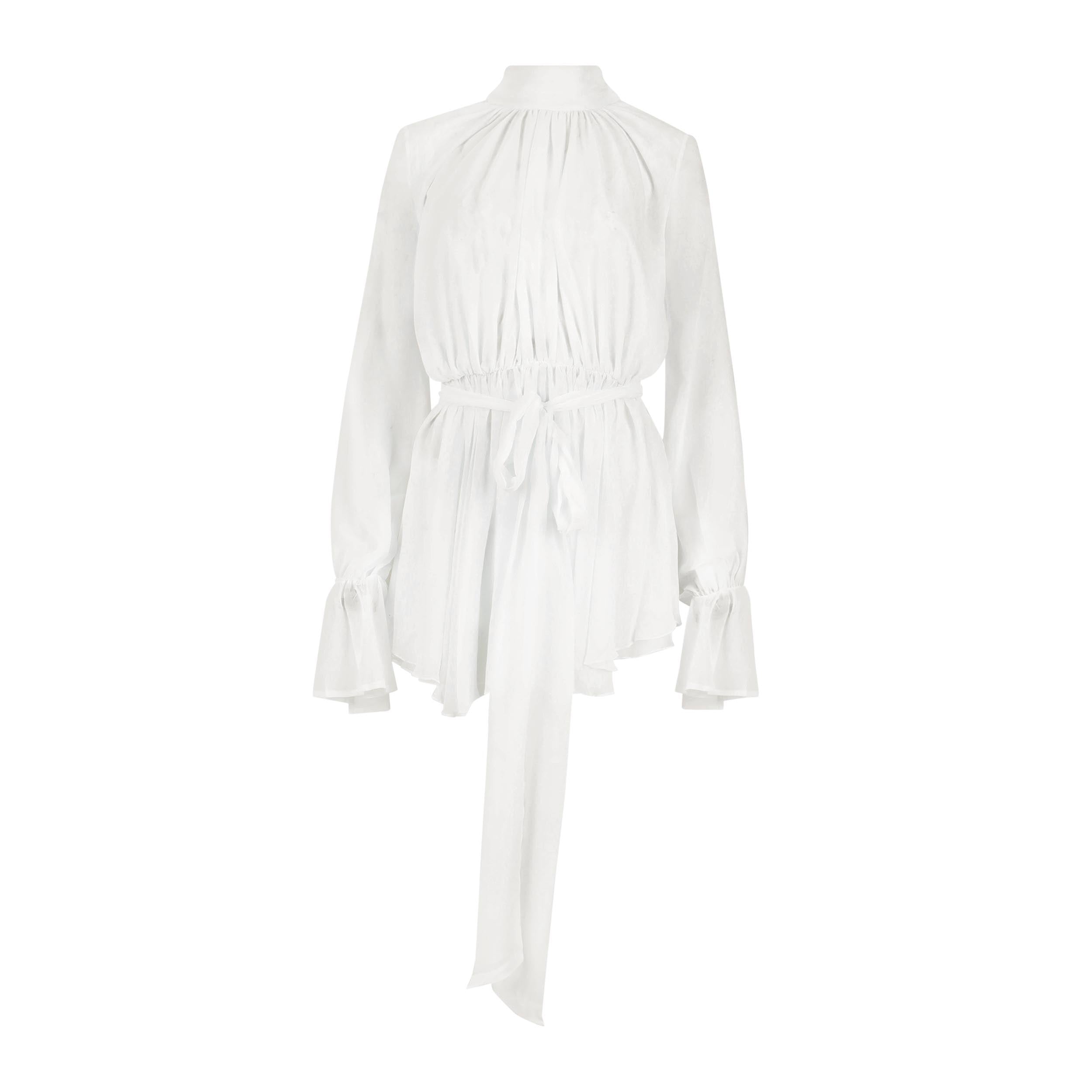 Sexy Sasha White Chiffon Wrap Dress Clothing Ellaé Lisqué