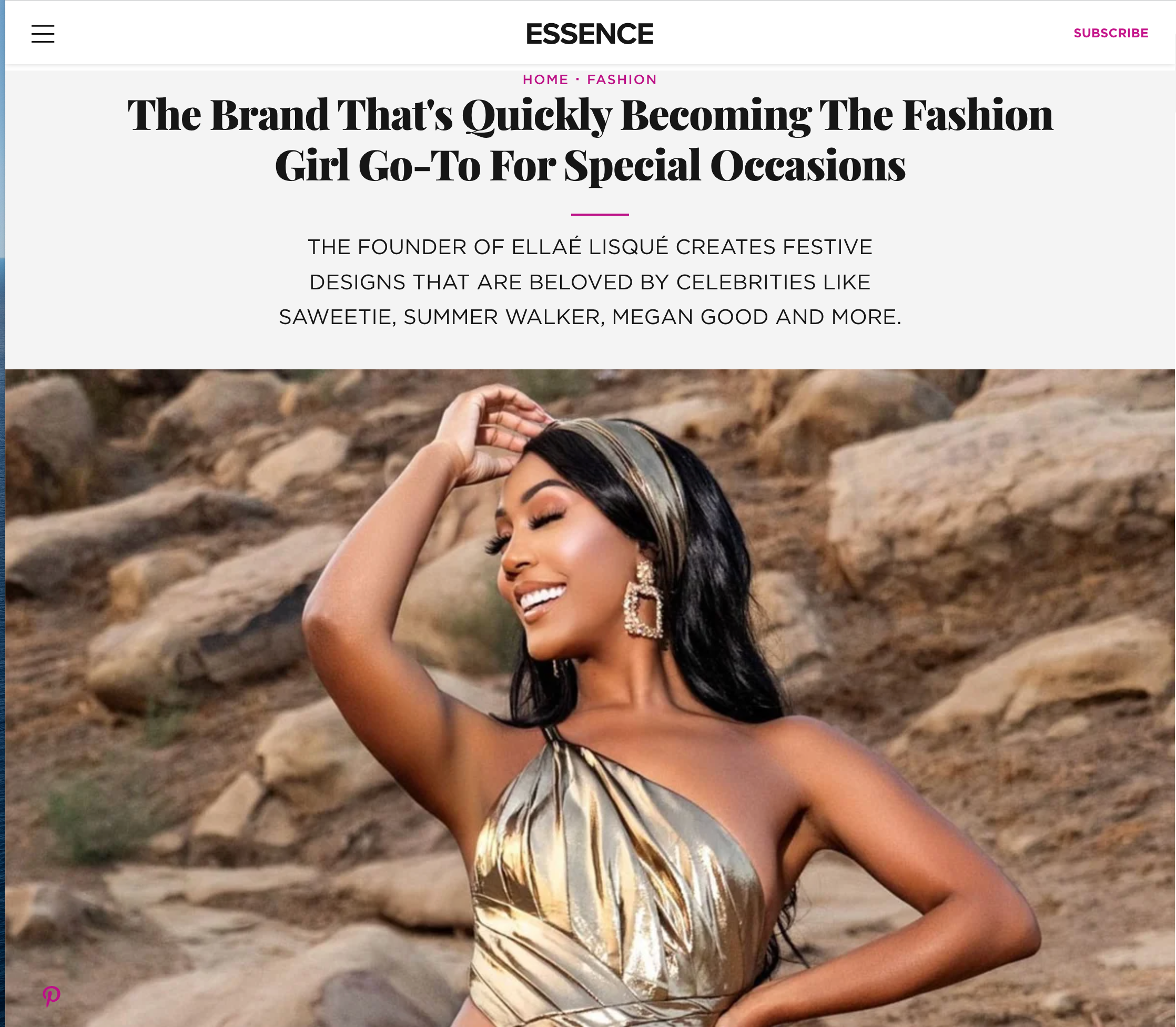 [Essence Magazine] The Brand That's Quickly Becoming The Fashion Girl Go-To For Special Occasions
