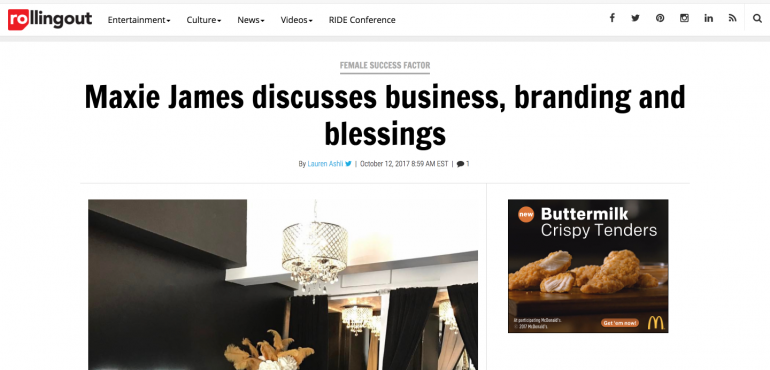 Ellae Lisque 0 [Rolling Out] Maxie James discusses business, branding and blessings