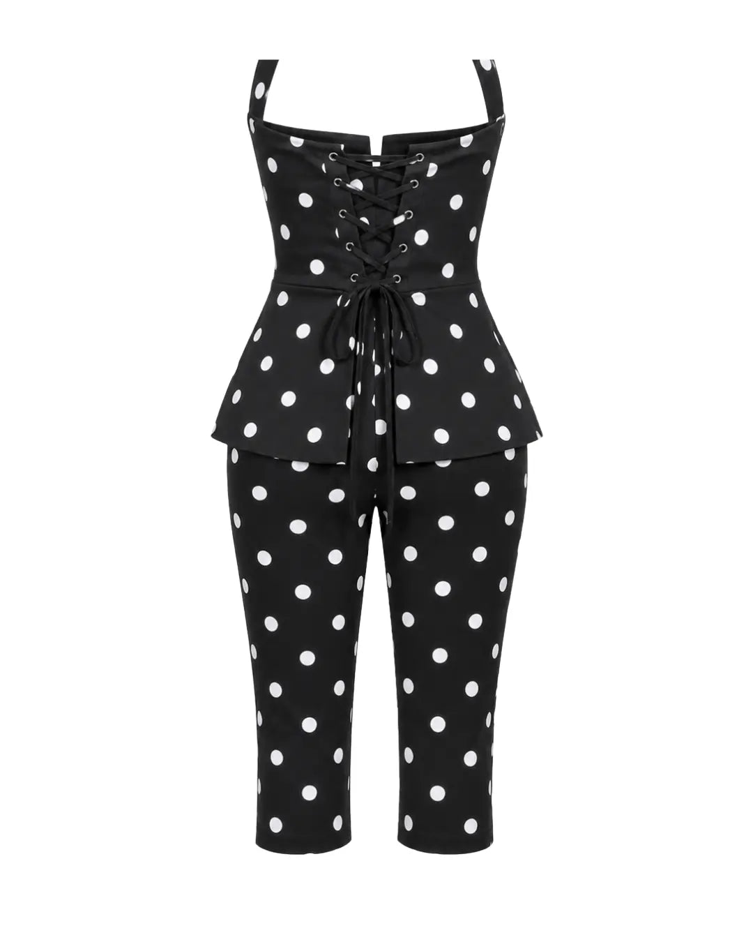Blair Black Polka Dot Capri Set