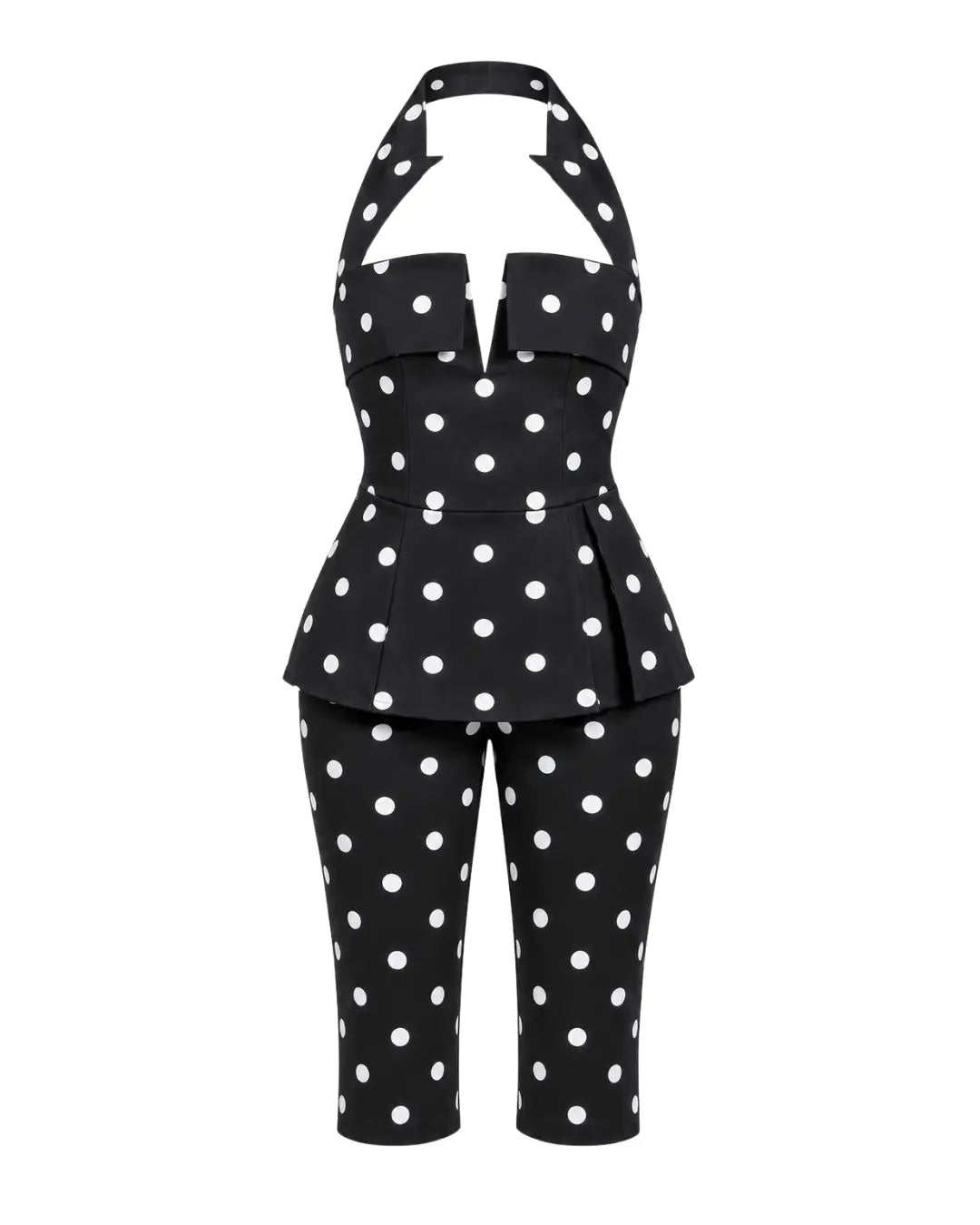 Blair Black Polka Dot Capri Set