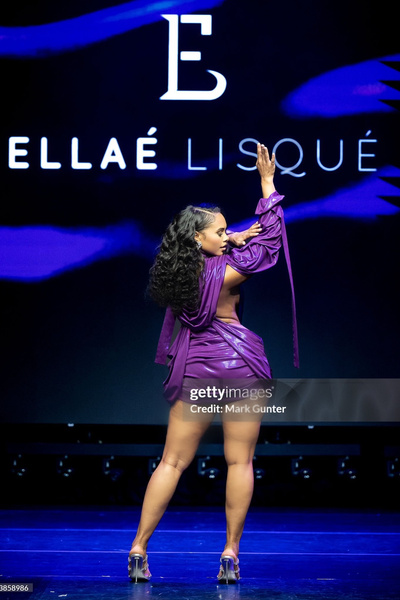 Athena Purple Metallic Cutout Drape Mini Dress Dress Ellaé Lisqué