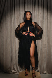 Claudia Black Lace Midi Dress Clothing Ellaé Lisqué