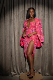 Kalina Coral Multi Sequin Blazer Clothing Ellaé Lisqué