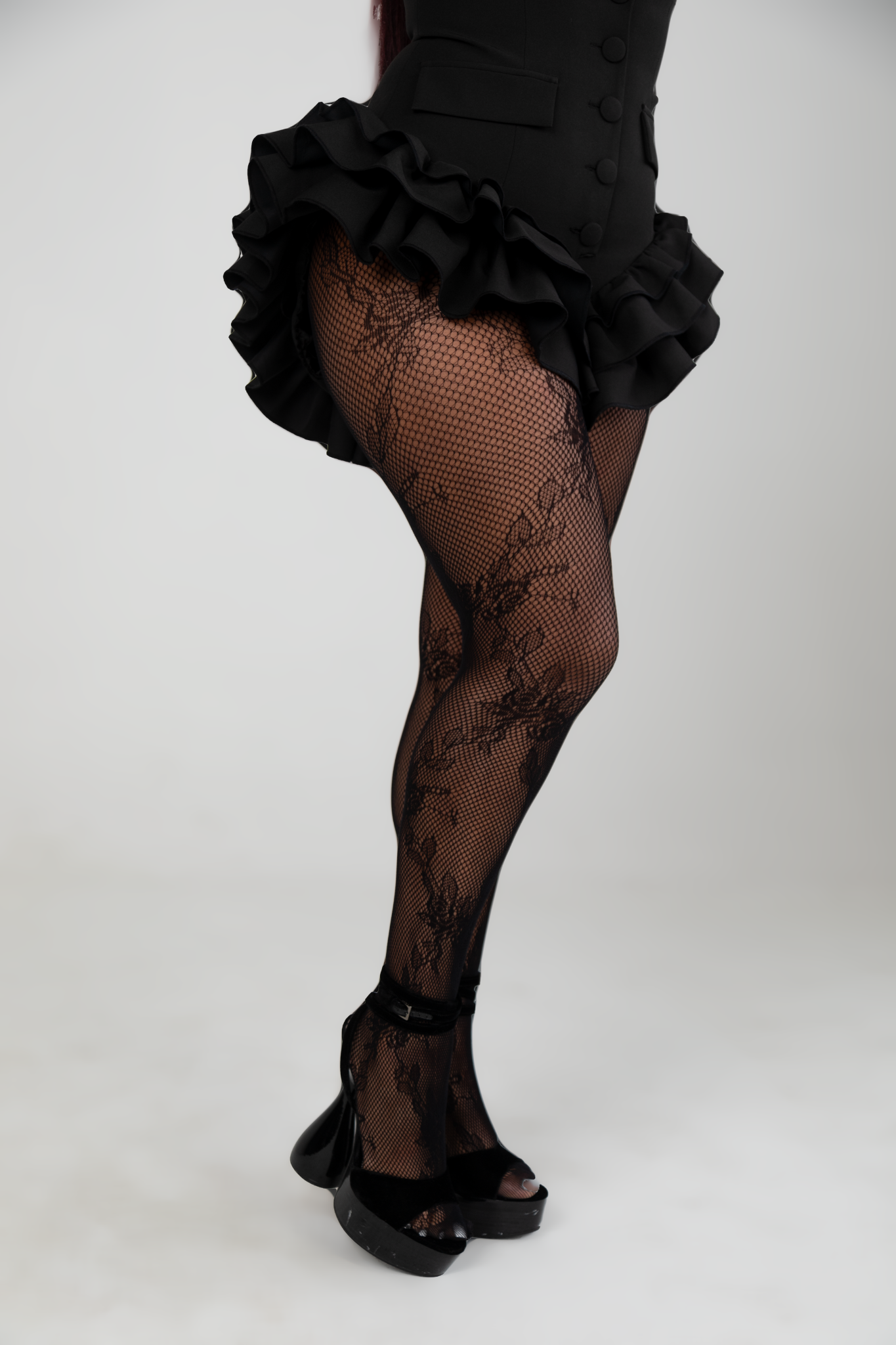 Black Feminine Lace Stockings Apparel & Accessories Ellaé Lisqué