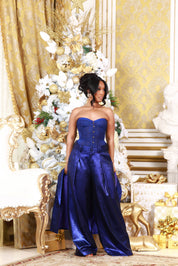 Marian Blue Strapless Corset Top Clothing Ellaé Lisqué