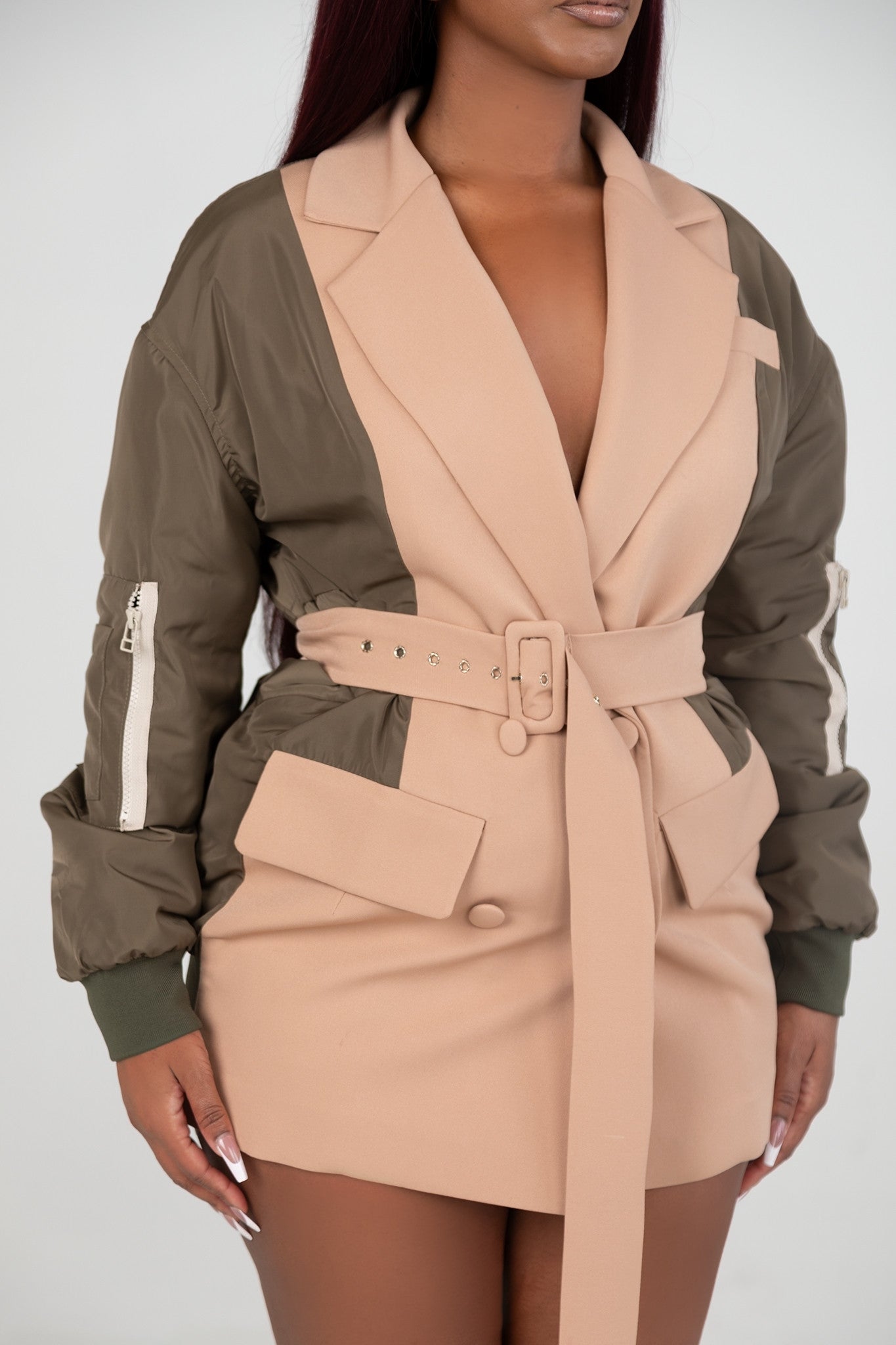 Valencia Bomber Jacket Trench Dress Clothing Ellaé Lisqué