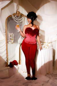 Gia Burgundy Leggings Clothing Ellaé Lisqué