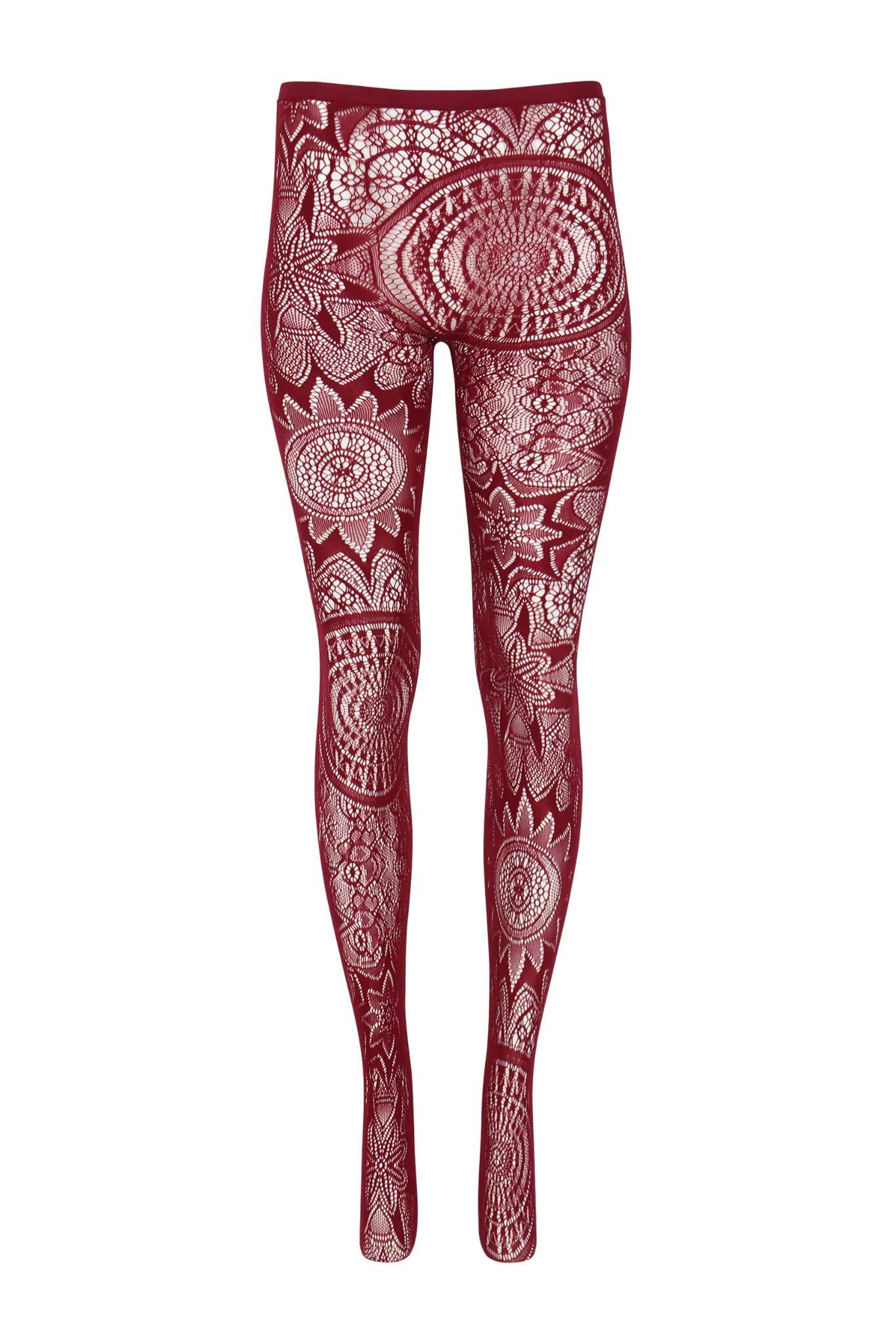 Lace Burgundy Stockings Apparel & Accessories Ellaé Lisqué