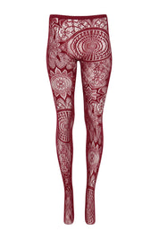 Burgundy Lace Stockings Apparel & Accessories Ellaé Lisqué
