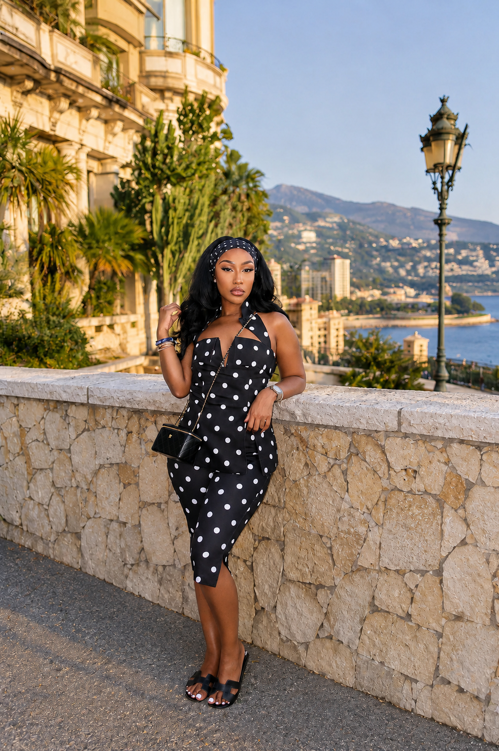 Blair Black Polka Dot Capri Set