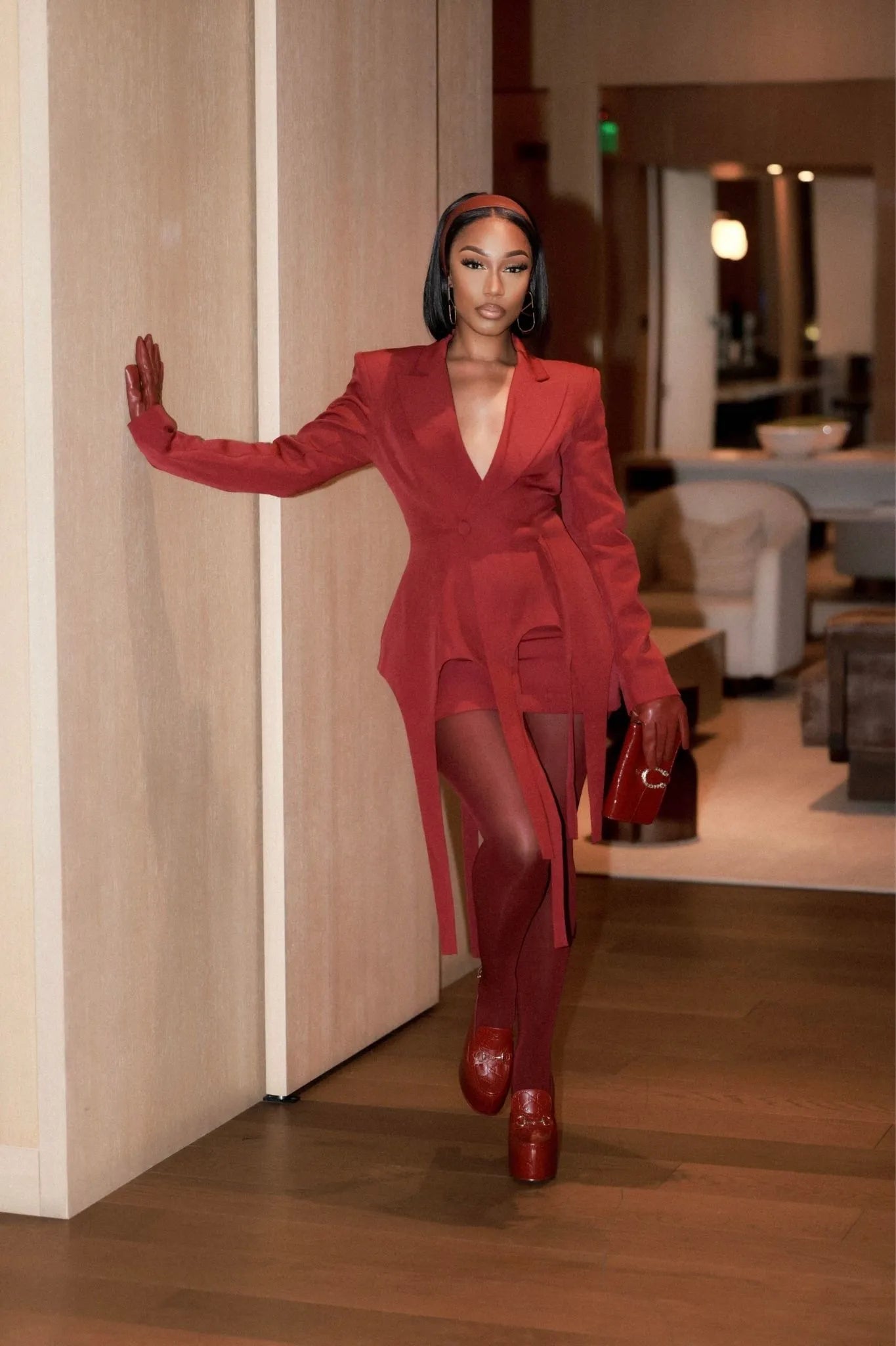 Cleo Red Wine Skirt Suit 2 (TEST ONLY) Clothing Ellaé Lisqué