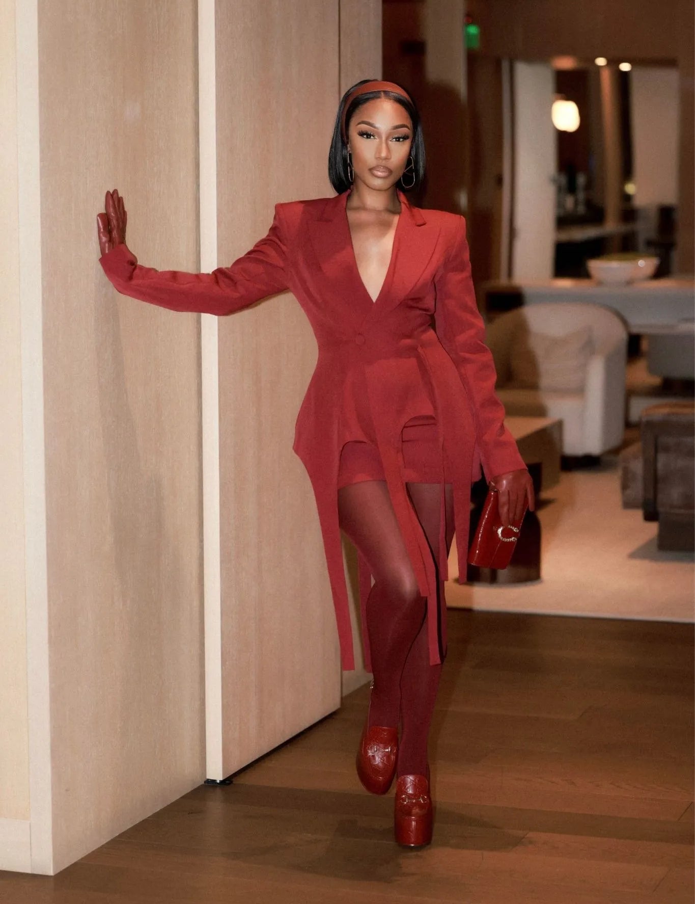 Cleo Wine Red Skirt Suit Clothing Ellaé Lisqué