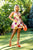 Azalea Nude Floral Corset Dress