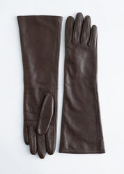Chocolate Brown Kayla Leather Gloves Clothing Ellaé Lisqué