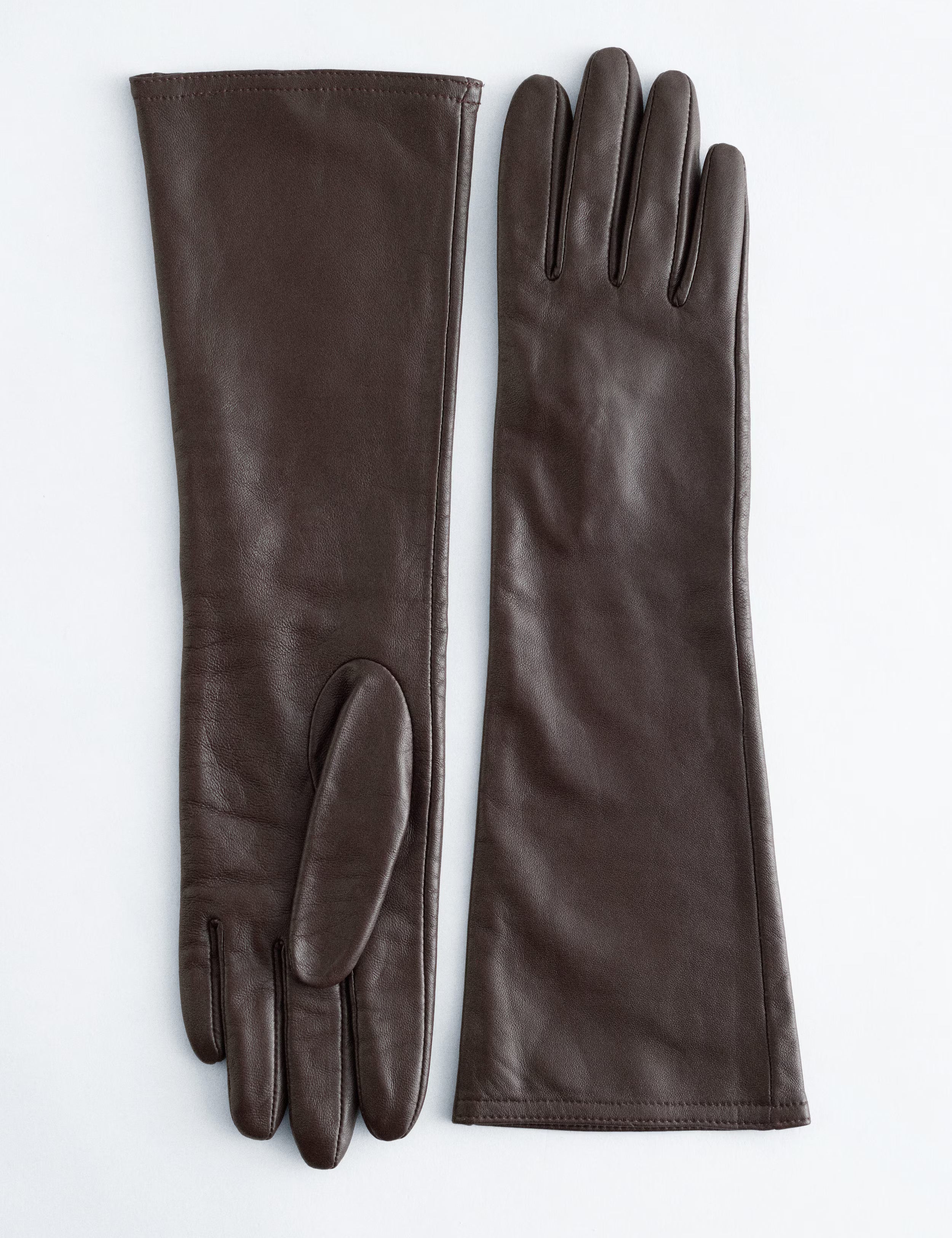 Chocolate Brown Kayla Leather Gloves Clothing Ellaé Lisqué
