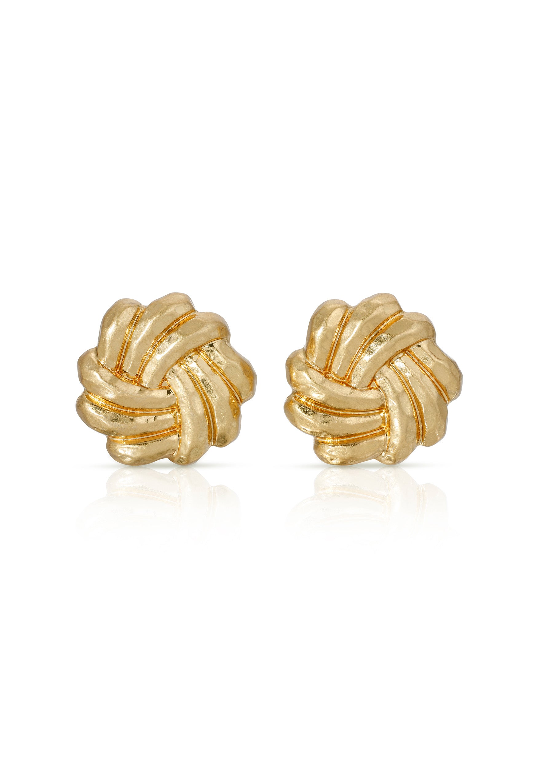 Gold Textured Statement Earrings Apparel & Accessories Ellaé Lisqué