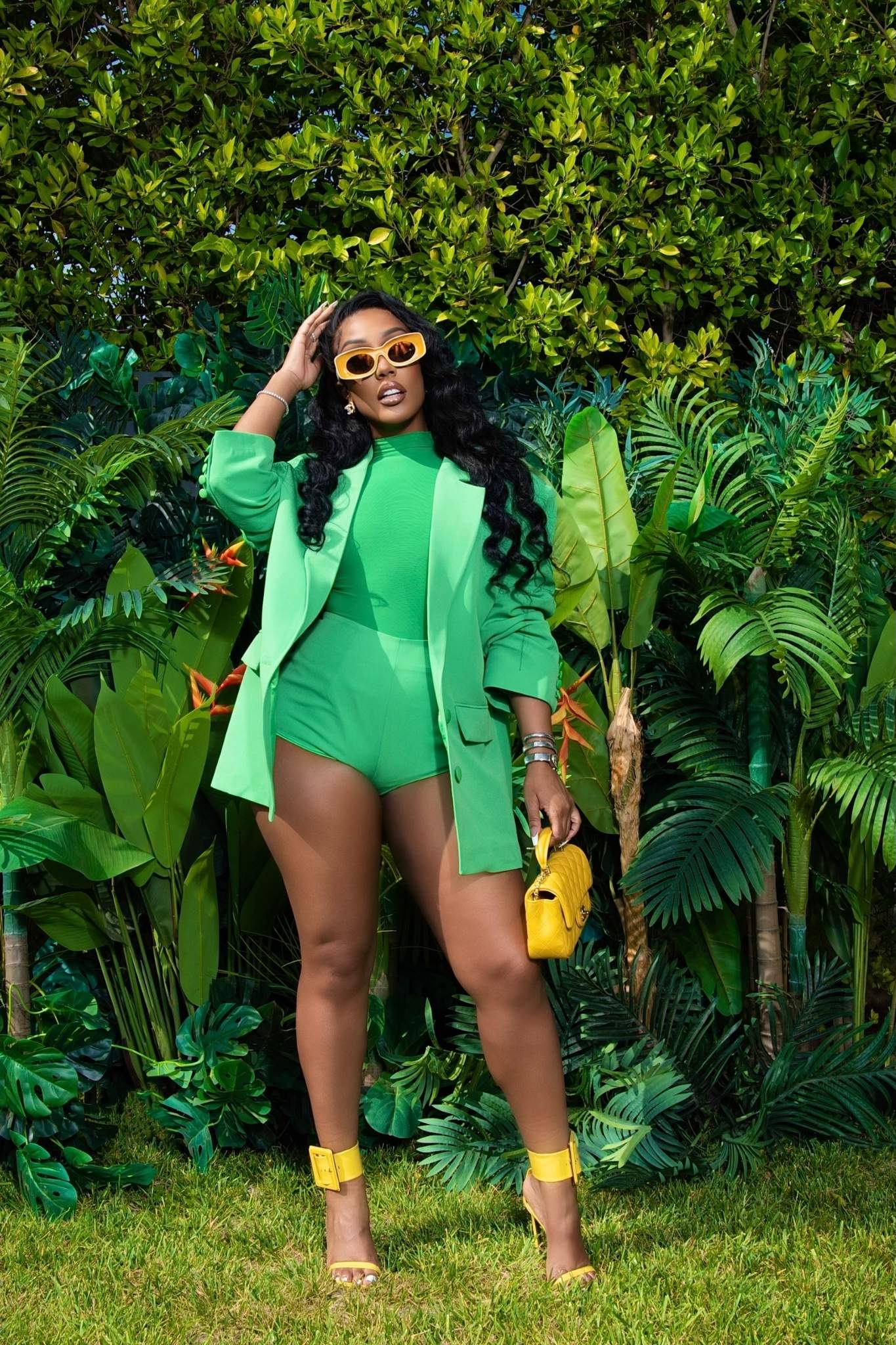 Nia Green 3-Piece Blazer Shorts Set Clothing Ellaé Lisqué