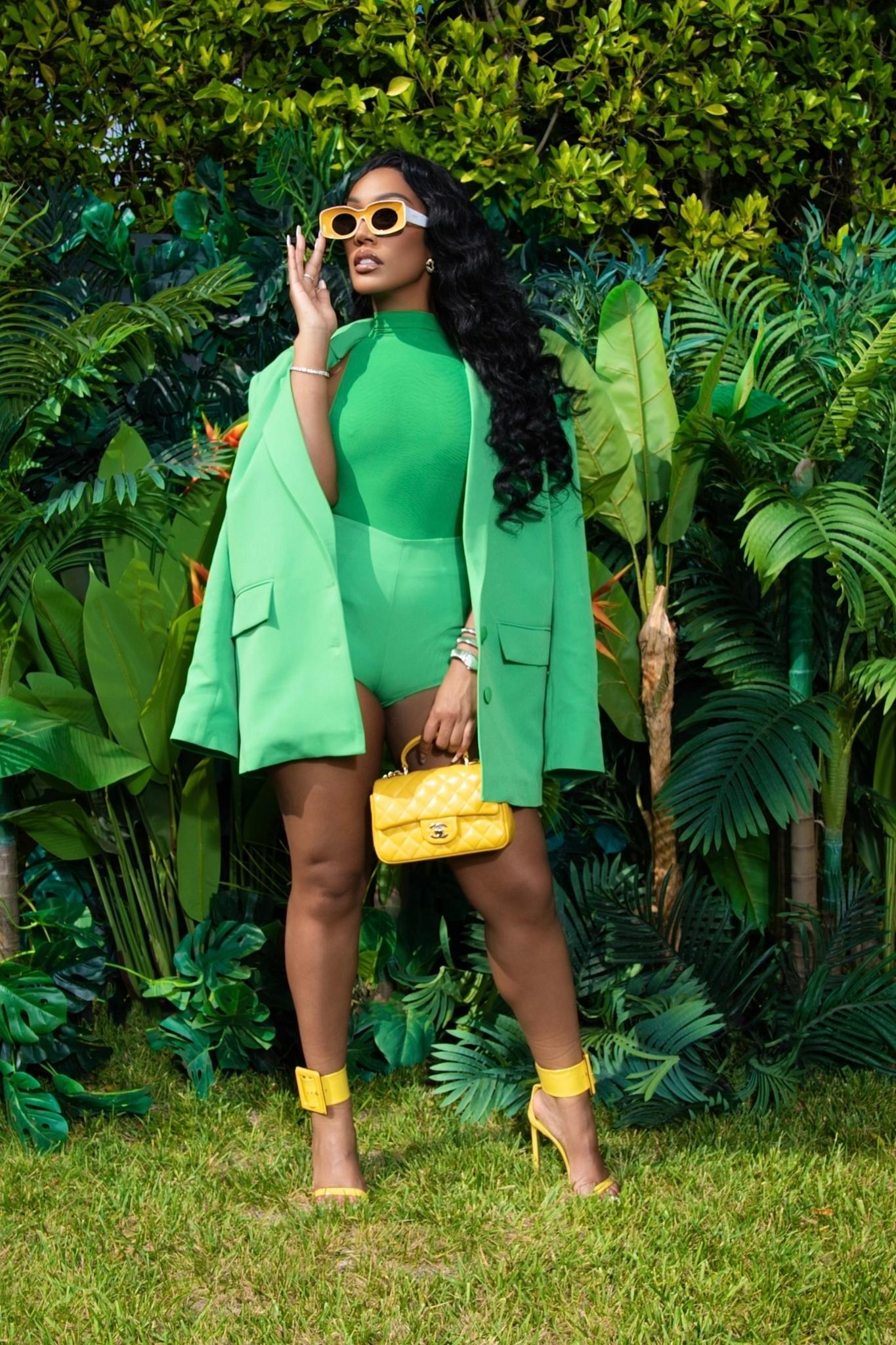 Nia Green 3-Piece Blazer Shorts Set Clothing Ellaé Lisqué