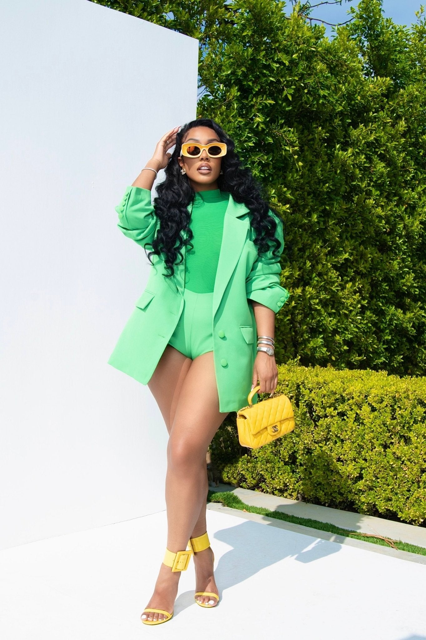 Nia Green 3-Piece Blazer Shorts Set Clothing Ellaé Lisqué