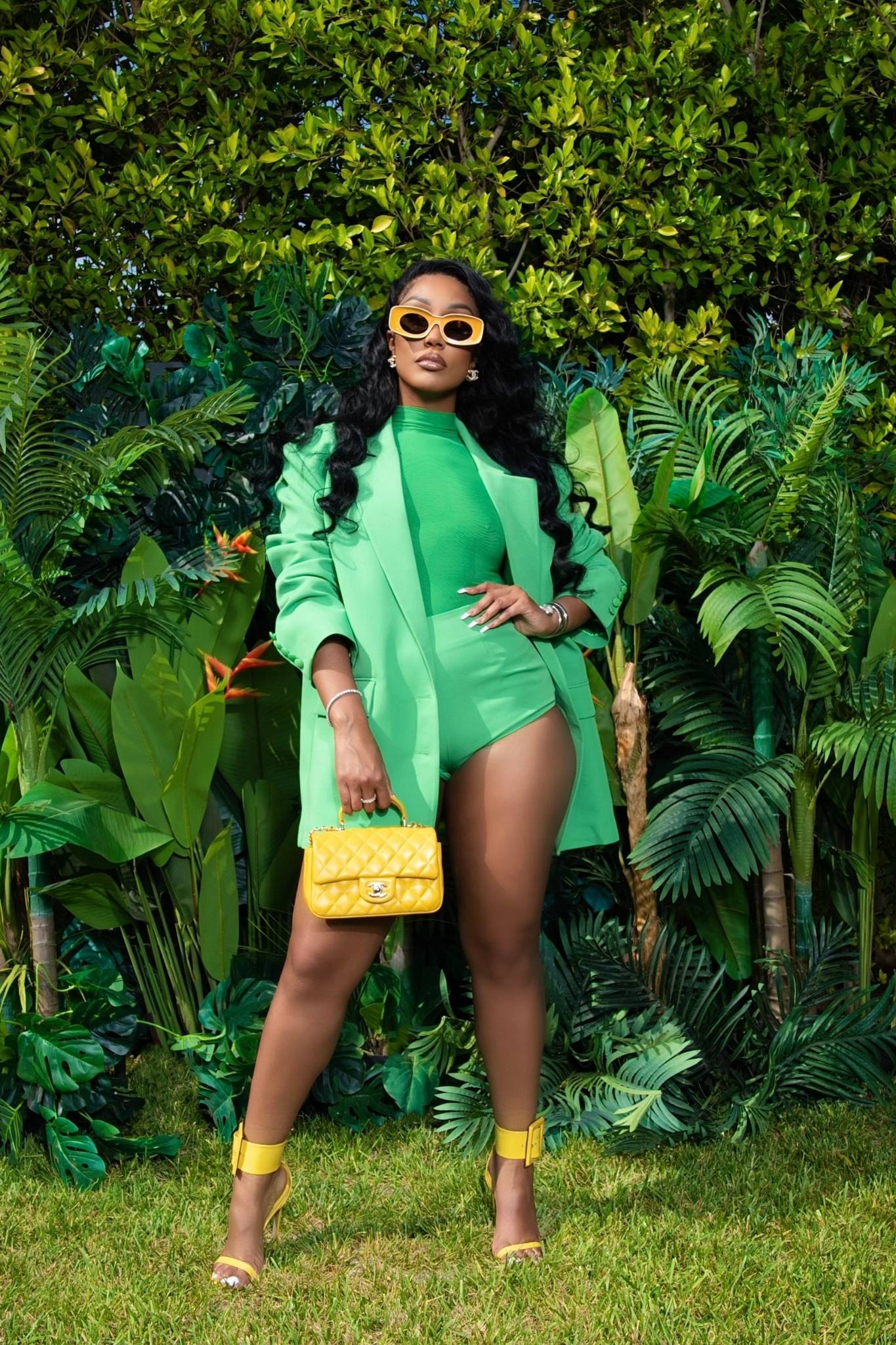 Nia Green 3-Piece Blazer Shorts Set Clothing Ellaé Lisqué