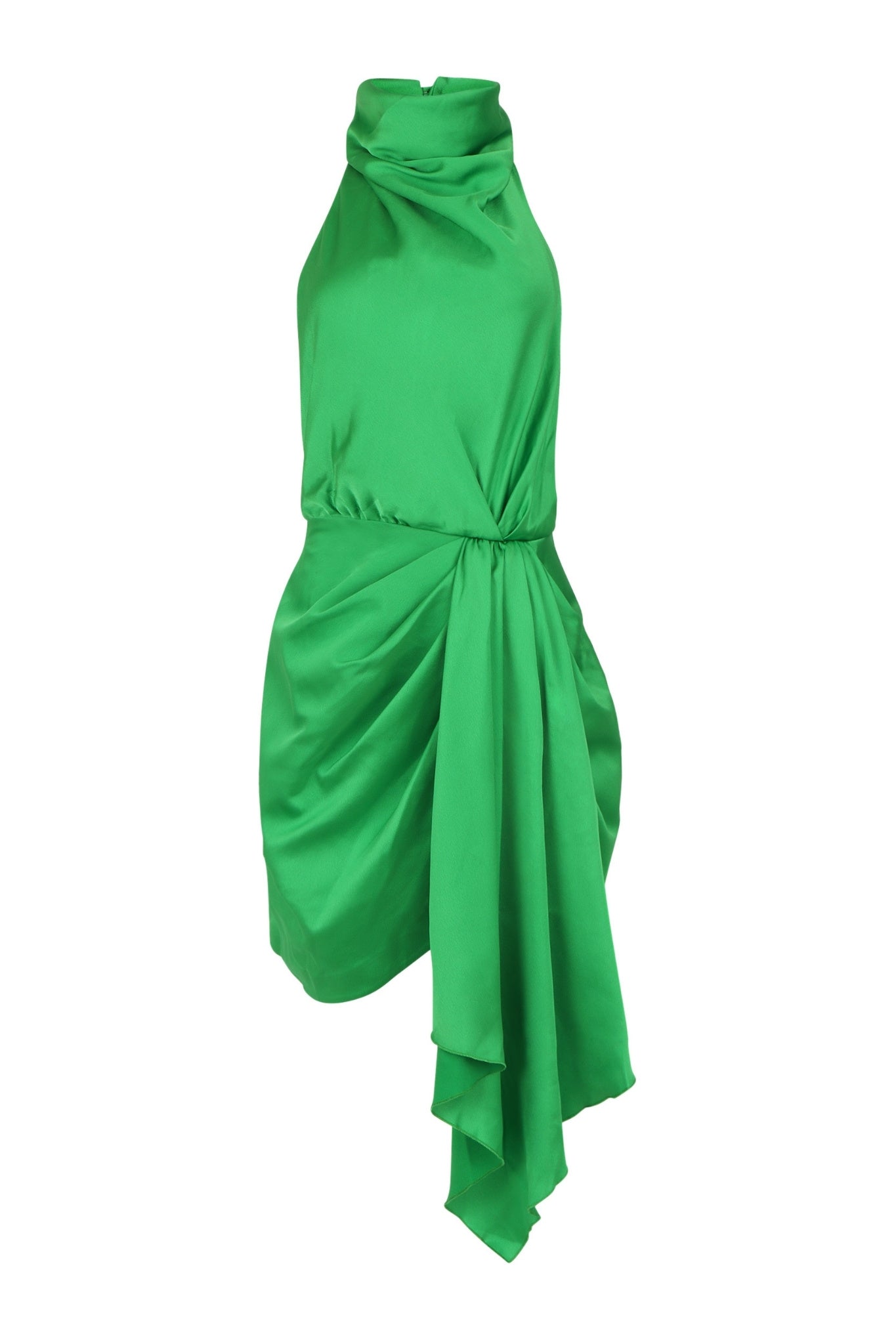 Drape Me Baby Green Satin Dress Clothing Ellaé Lisqué