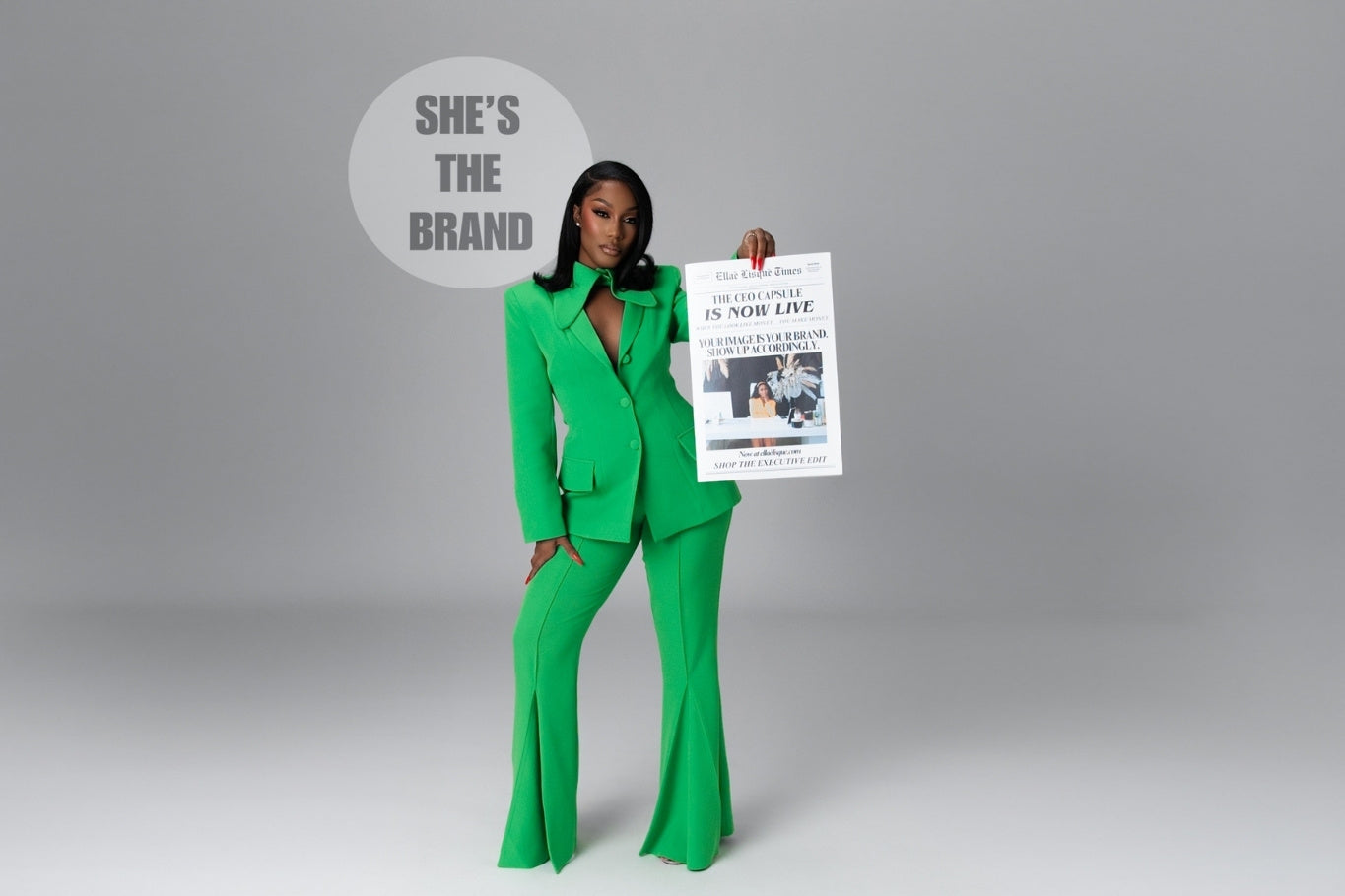 Monet Green Power Suit Clothing Ellaé Lisqué