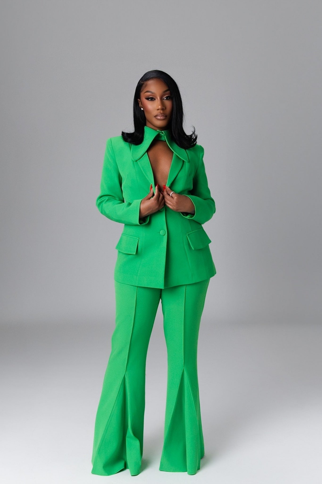 Monet Green Power Suit Clothing Ellaé Lisqué