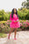 Brunch at Tiffany's Hot Pink Feather Blazer Dress