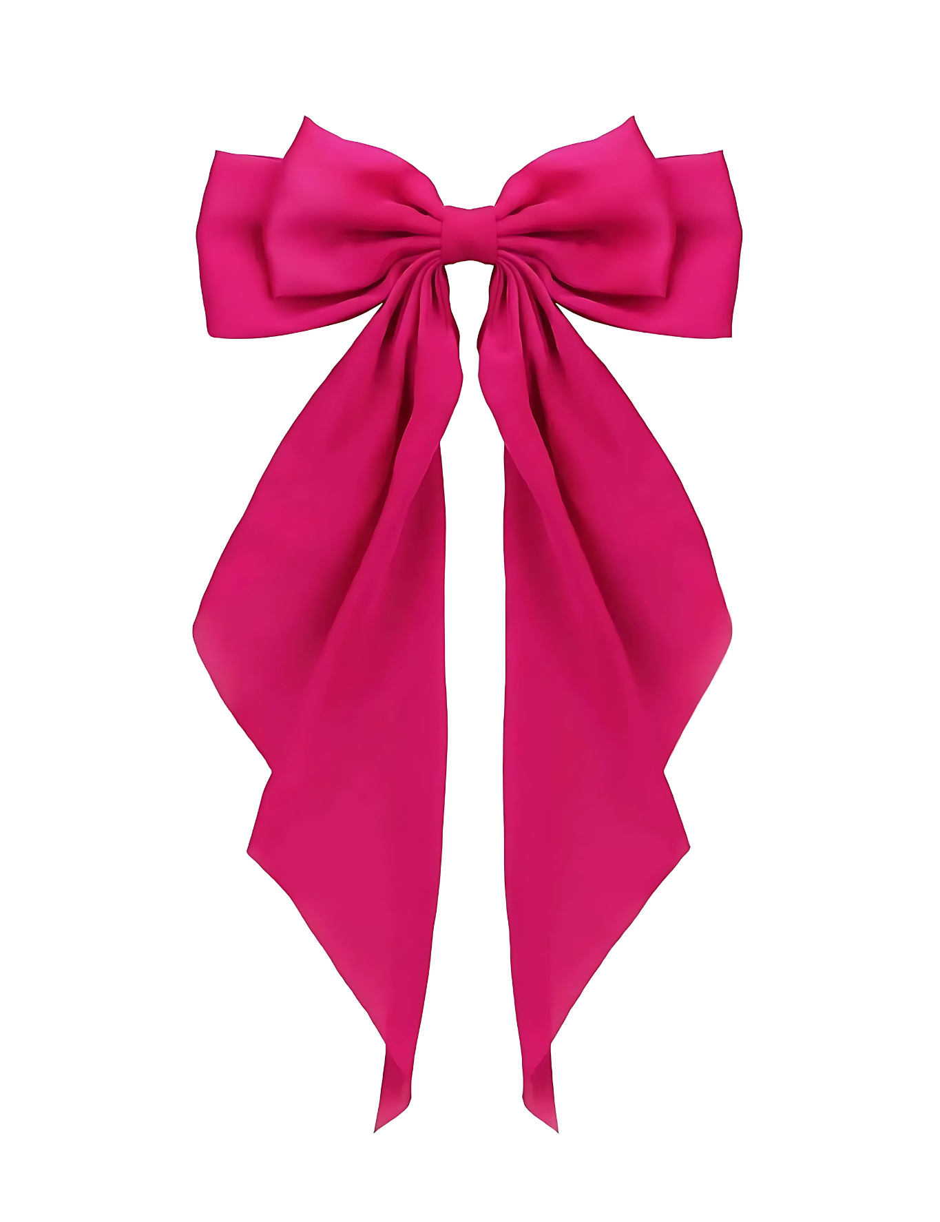 Hot Pink Silky Satin Hairbow Apparel & Accessories Ellaé Lisqué